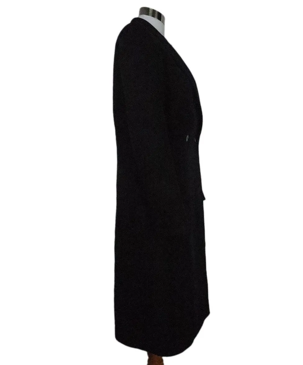 Theory Black Wool Long Coat sz 4