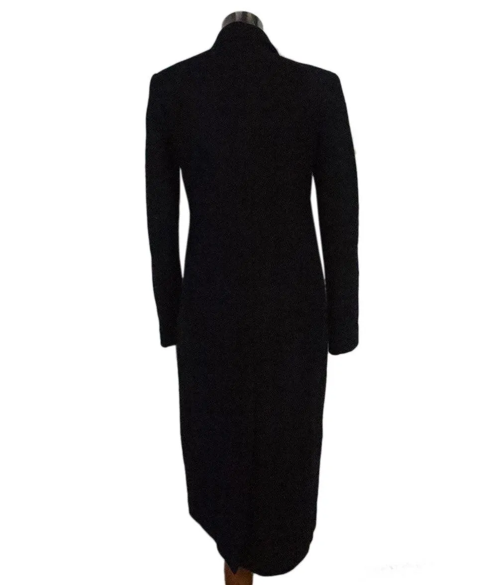 Theory Black Wool Long Coat sz 4