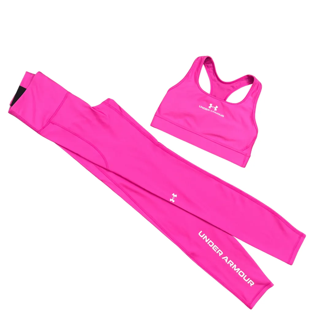 Under Armour Women's Logo Sports Bra Leggings Set - Pink