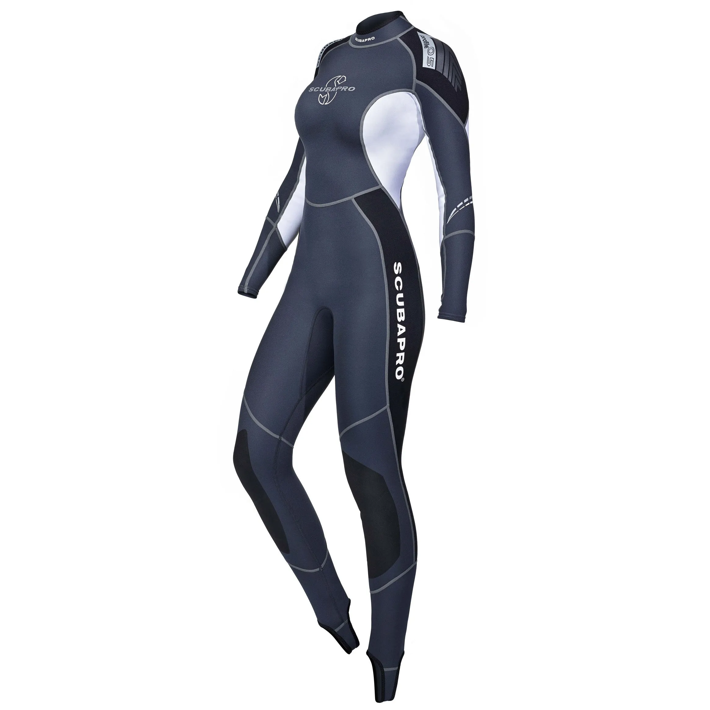 Used ScubaPro 0.5mm Profile Steamer Womens Wetsuit - Black / Gray / White Small