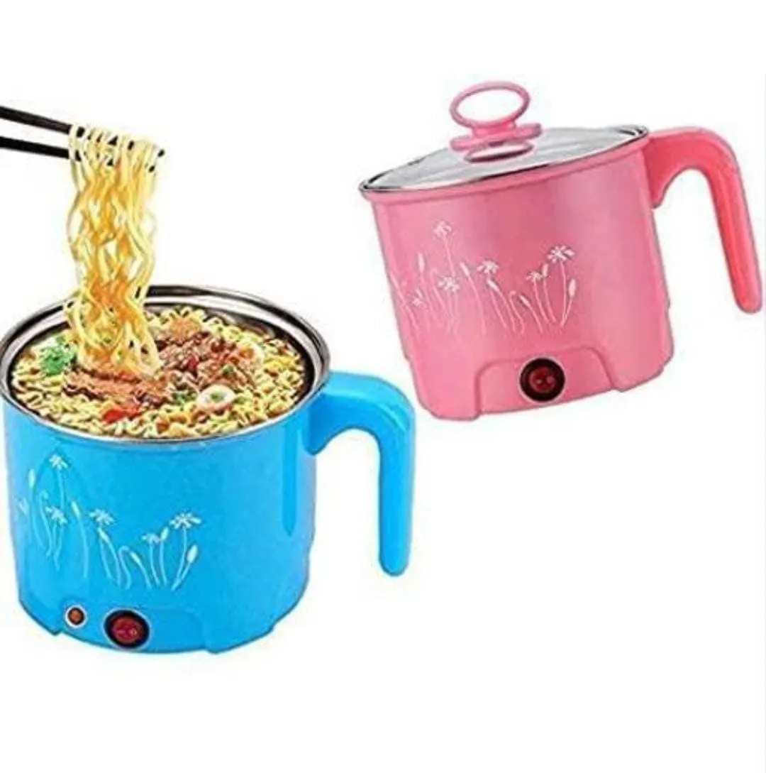 VASUDEV NERROW FAB Electric 1.5 L Multiifunction Mini Cooker Kettle with Glass Lid Base Concealed Base Multi-Purpose Cooking Pot Egg Boiler hot Pot Vegetable and Rice & Pasta Porridge for Home