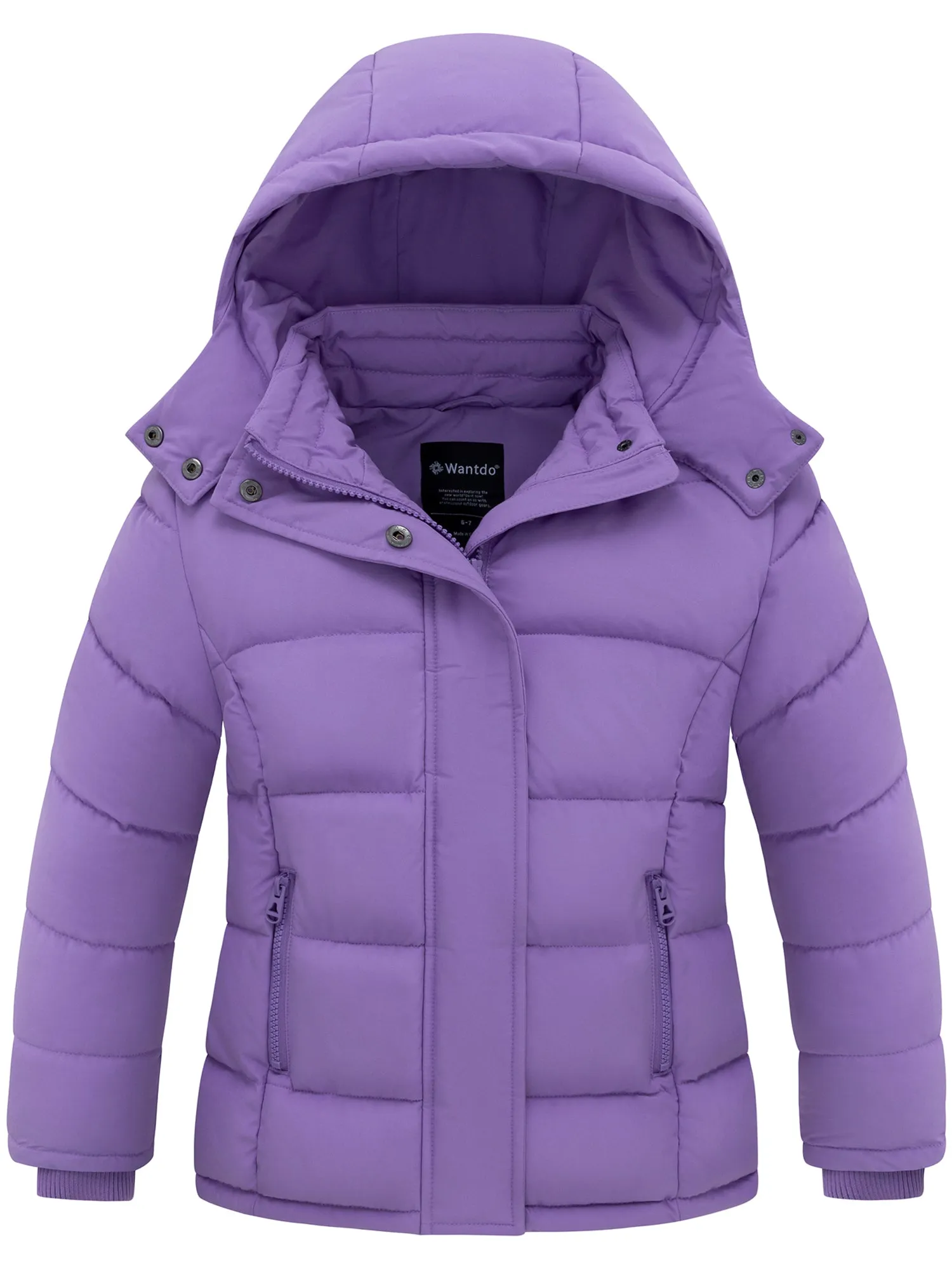 Wantdo Girls' Winter Coat Warm Thicken Winter Jacket Hooded Puffer Jacket