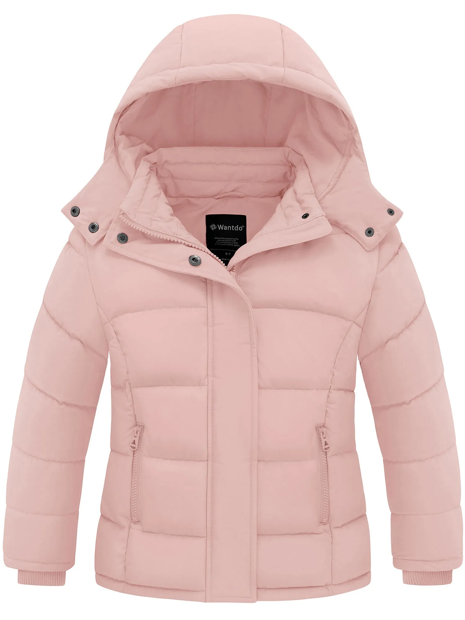 Wantdo Girls' Winter Coat Warm Thicken Winter Jacket Hooded Puffer Jacket