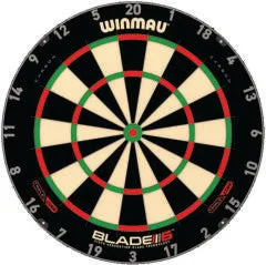 Winmau Blade 6 Triple Core Dartboard With Pro-Line Cabinet Plus Free Set of Darts