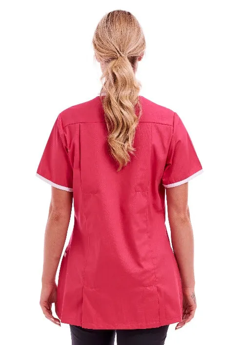 Women's Poly Cotton Asymmetric V Neckline Tunic for Nurses and Care Homes | Size S to XL | FUL04 Rosetta