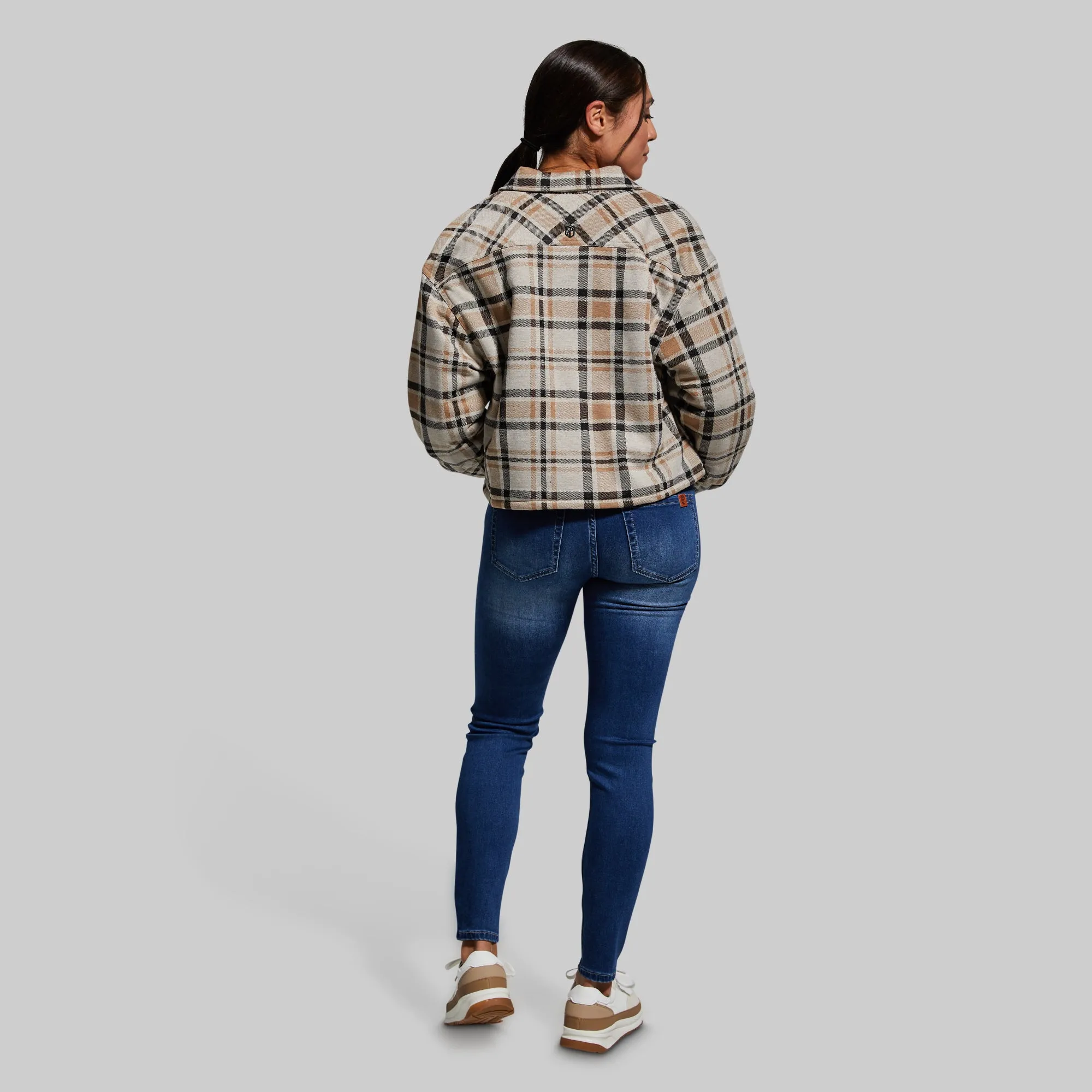 Women's Sherpa Cropped Flannel (Brushwood)