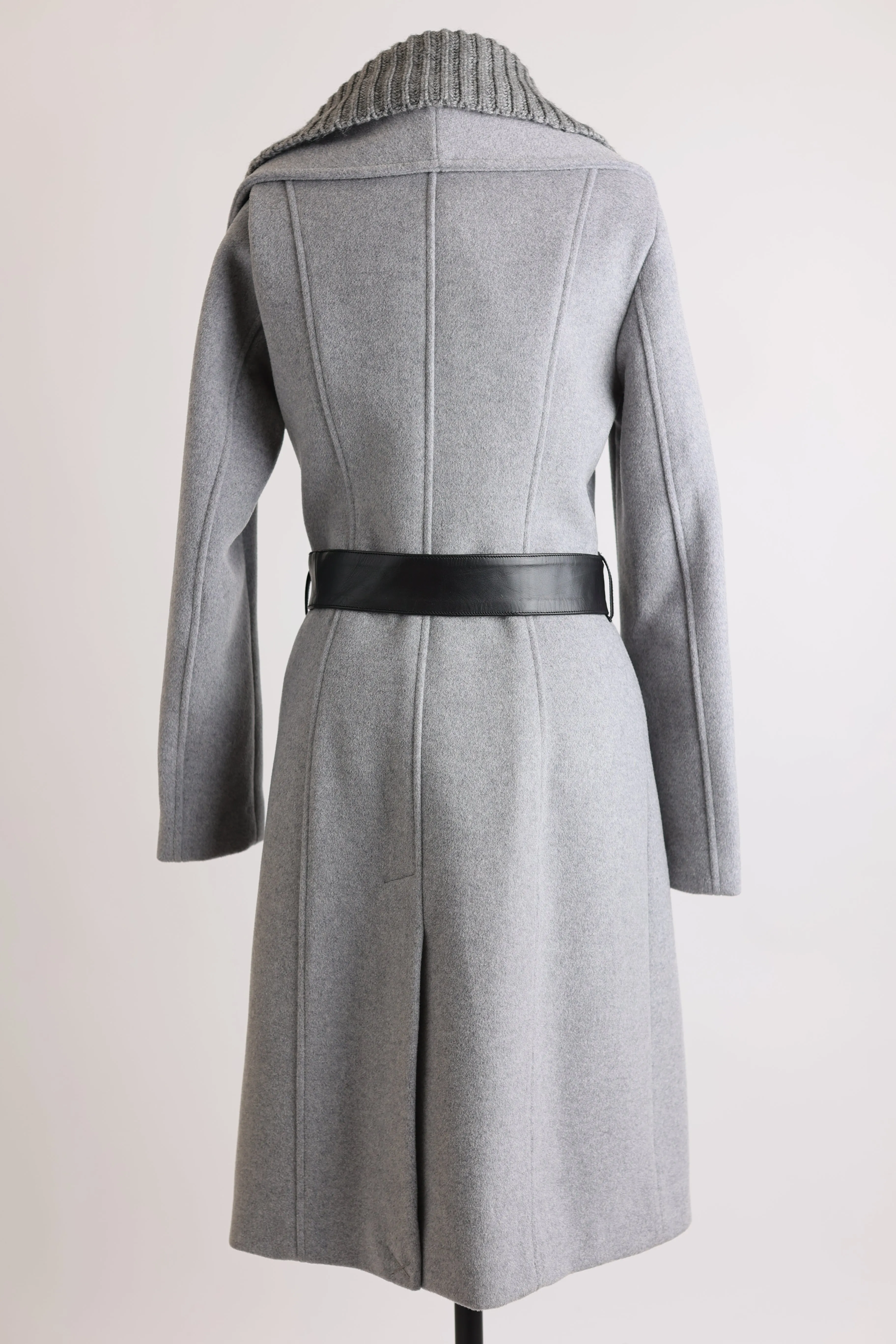 Wool/Cashmere Dress Coat W/ Removable Bib